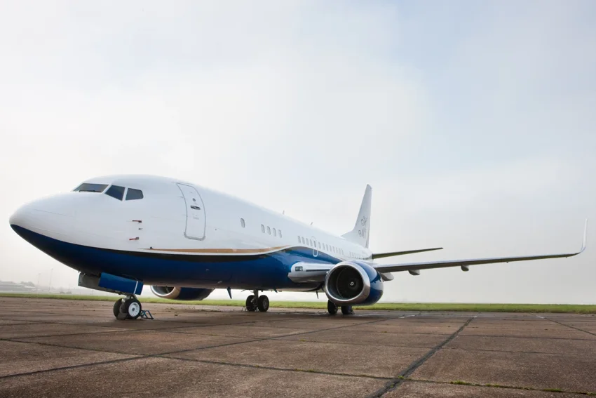 Boeing VIP aircraft on the apron