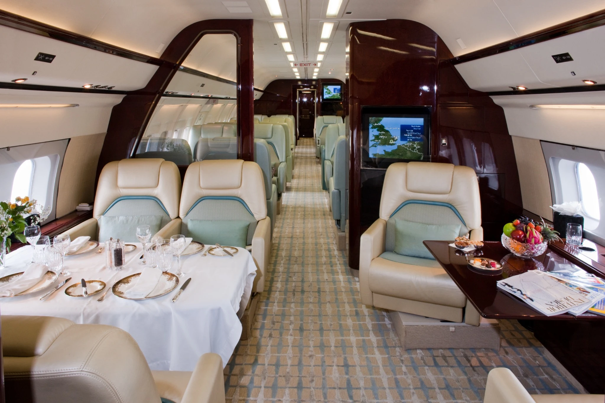 VIP area with club seating and facing armchairs